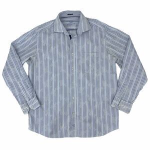 Bugatchi Button Up Shirt Mens XL Extra Large Classic Fit Long Sleeve Striped